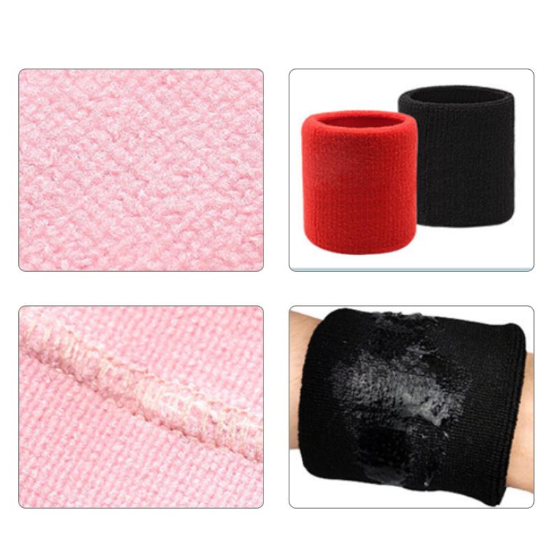 Cotton Wrist Support Band Wristband Sport Bracers Sweat Towel Cuff Tennis Wrist Guard Protector Strap Fitness Run Sweatband Gym