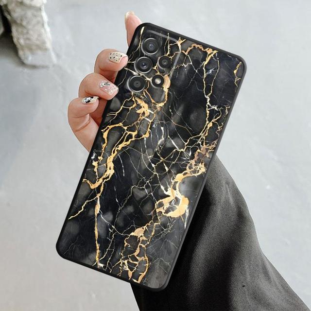 

Чехол для телефона Samsung Galaxy A14 A73 A53 A71 A51 A31 A33 A22 A12 A21s A13 A32 A52s A72 A52 A23 с текстурой розового золота, мраморный рисунок Samsung A23 4G(5G)