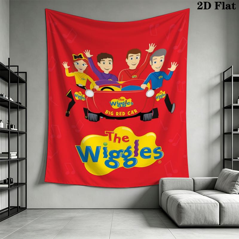 The Wiggles Wall Tapestry Aesthetic Wall Hanging Printed Fabric Blanket Decorative Tapestries for Bedroom Living Room Home Decor