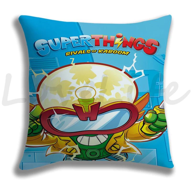 Superthings Pillow Case Single Sides Pillowcase Home Pillowcase Decorative Sofa Pillow Cover Bedroom Car Protection Pillow Case
