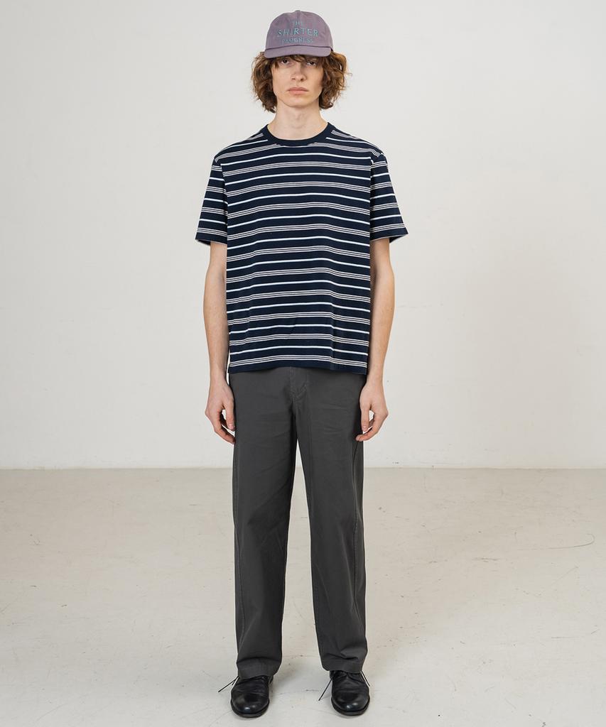 SHIRTER Fine Stripe T-Shirt (Stripe Navy)