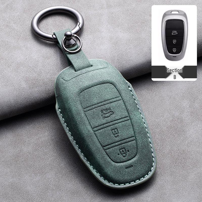 

Кожаный чехол для ключей для Hyundai: Совместим с IX35, Elantra, Mistra, Veloster, IX25, Verna Simple Packaging