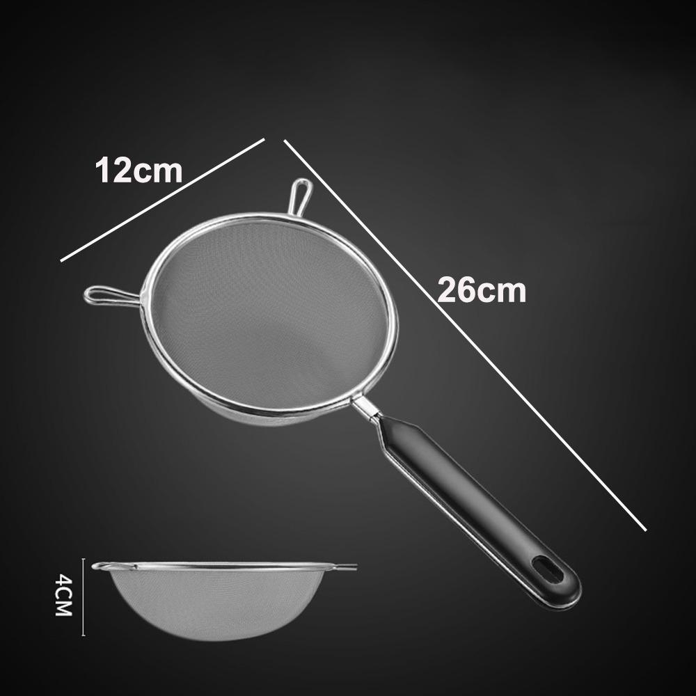 12 14 16 20 22cm Food Strainer Colander Stainless Steel Fine Mesh Strainer  for Kitchen