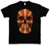 CLASSIC MACEDONIA SKULL FLAG T-SHIRT - Skull Banner Flag Macedonia