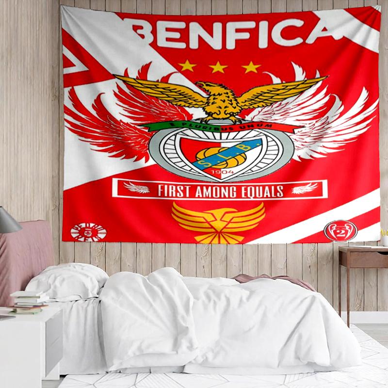 Benfica Print Tapestry, Backdrop, Easy Setup, Ideal for Bedroom, Office & Living Room, with Aesthetic Wall Hanging Decor.