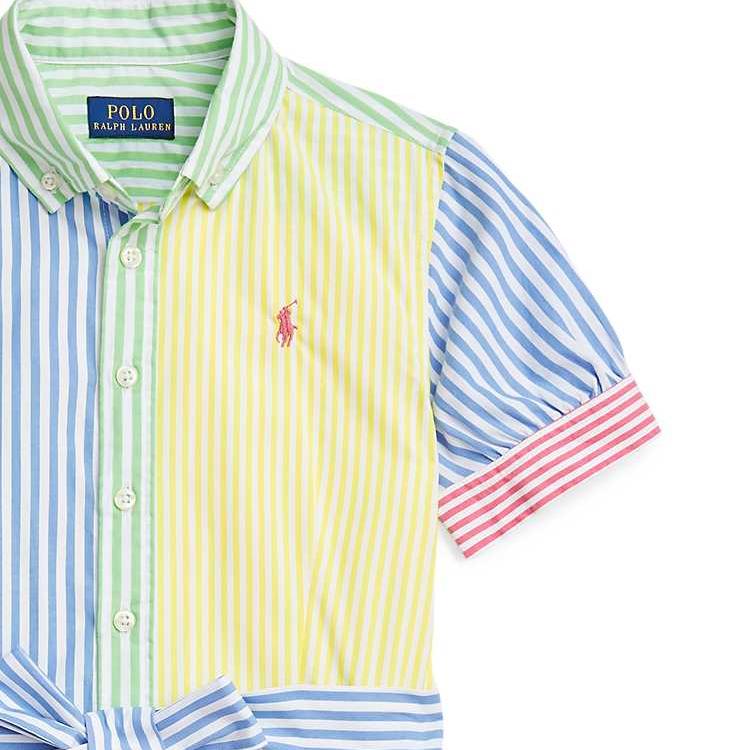 Polo Ralph Lauren Stripet Bomull Morsom Skjortekjole Barnekjoler Flerfarget CWPODRSG3D20992-999