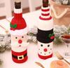 Christmas Decorations for Home Santa Claus Wine Bottle Cover Bag Snowman Stocking Gift