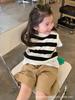 Kids Cotton Wide Leg Shorts Summer Boys Girls Loose Casual Mid Length Pants Student