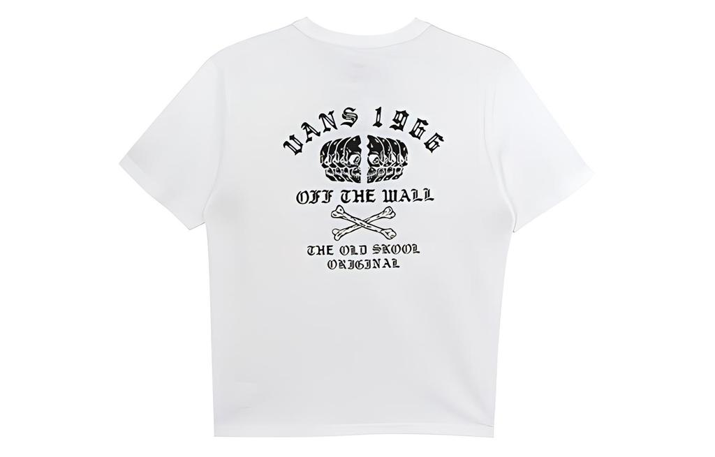 Vans T Shirts Men's White Crew Neck Moderate Straight Fit VN0A4UQRWHT