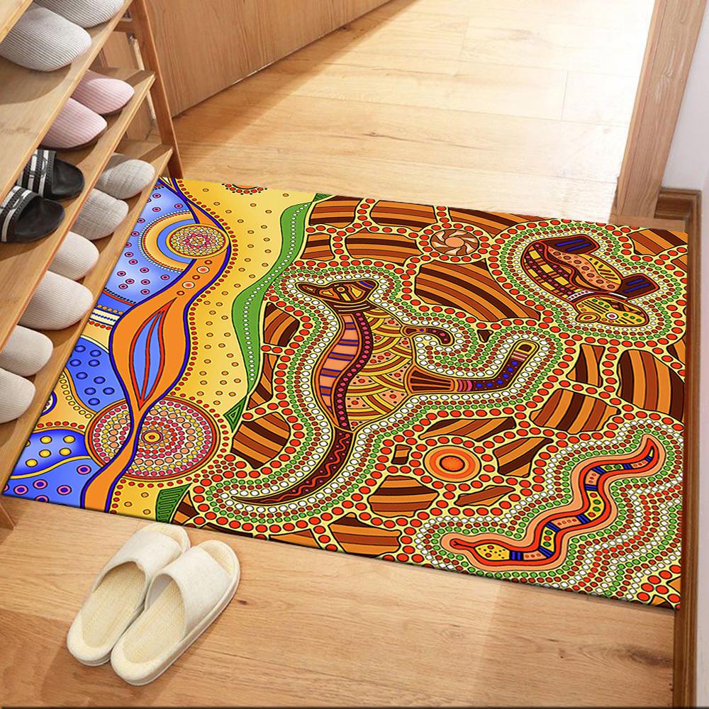 

Aboriginal Art Animals Floor Mats for Living Room, Bedroom and Room Decoration Are Suitable for Gifts. 40cmx60cm