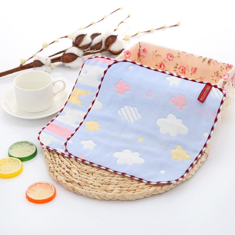 25 x 25 cm, quadratisches Handtuch aus reiner Baumwolle, 6-lagiges kleines Handtuch, Kindergarten-Wischtuch, Gaze-Taschentuch, kleines quadratisches Handtuch aus Baumwolle, Speicheltuch