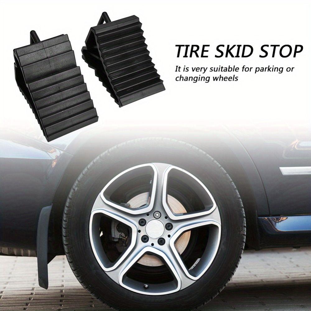 Portable Tire Chock Plastic Base Wheel Stopper Slip Stopper Block Wheel Blocks Truck