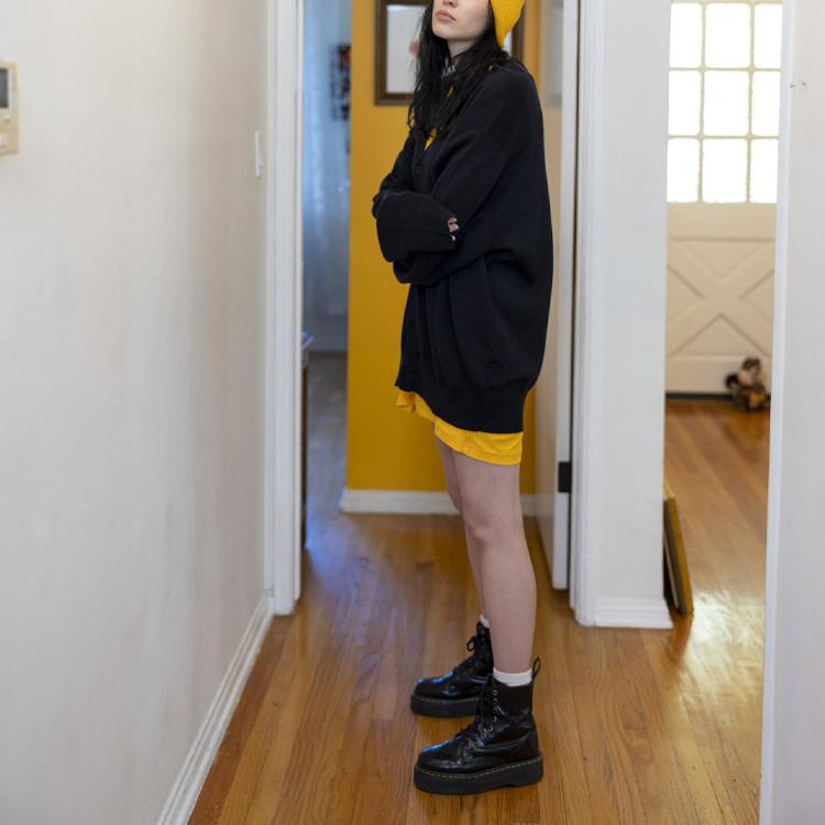 Drew House Letter Logo Series V-Neck Single-Breasted Loose Knit Sweater Unisex Sweater Black DR-FW21-088