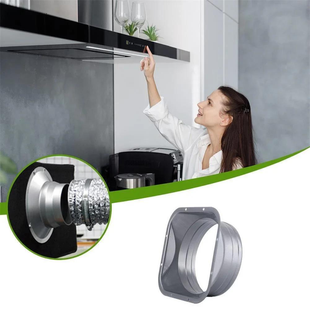 Flanșă de șezut pentru gură de aerisire cu tub rotund de 4-10 inch, conector metalic pentru tub de ventilație, conductă de evacuare, hardware pentru sistem de ventilație cu aer proaspăt