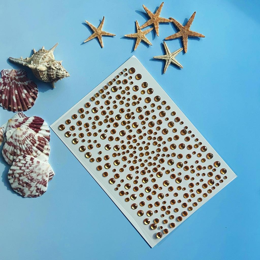 Sternenförmige Selbstklebende Acryl-Diamant-Aufkleber: Mehrere Größen für DIY-Gesichts-Make-up & Nägel