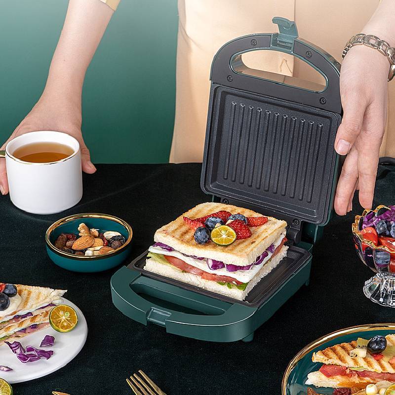 Tostapane per Sandwich Uso Domestico Pressa per Toast Con Piastre Antiaderenti Per Amanti della Colazione