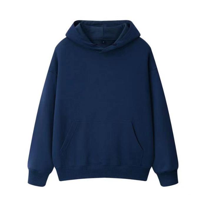 Wholesale 190g Fleece Thickened Light Version Hooded Sweater Men's and Women's Korean Version Solid Color Coat