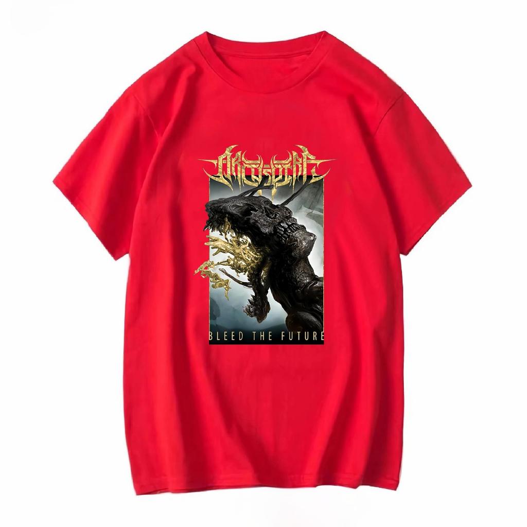 Archspire T-Shirt Bleichfleck Siehe Bilder Lang- oder Kurzarm Vintage Gewaschen Weich Bequem Unisex Streetwear