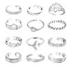 Heart Fashion Jewelry Star Korean Style Toe Ring Open Ring Vintage Foot Ring Set Women Toe Ring