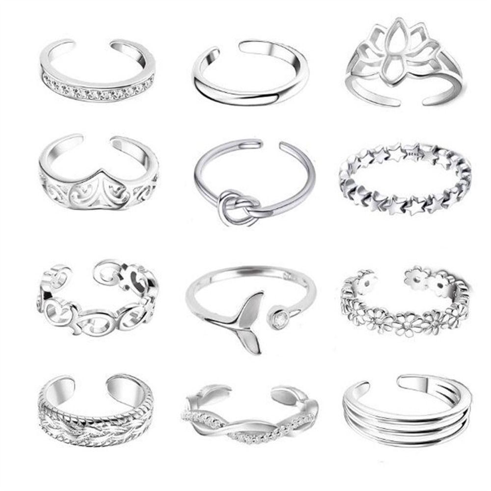 Heart Fashion Jewelry Star Korean Style Toe Ring Open Ring Vintage Foot Ring Set Women Toe Ring