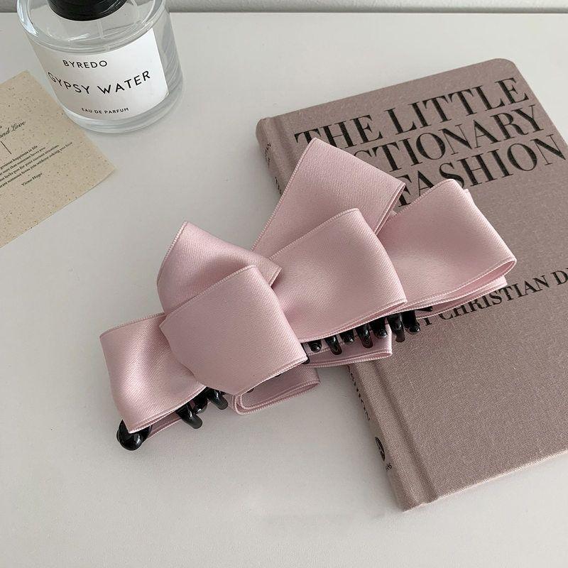 Francuski Luksusowy Czarny Klips Bananowy z Kokardką Damski Klips do Włosów z Tyłu Klips do Kucyka Klips Pionowy Opaska na Głowę Akcesoria do Włosów