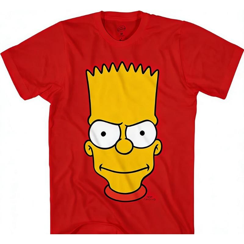 Simpsons Cartoon Casual Hip-Hop Unisex T-Shirt for Adults and Children, Parent-Child