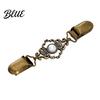 Dress Embellishment Clips Vintage Faux Pearl Sweater Clip Hold Cardigan Together Cincher Clip Clothing Decorative Buckle for Shawl Cloak,