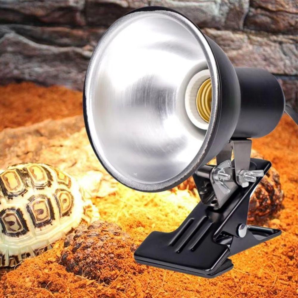 Clip-on Lamp Holder Turtle Basking Lamp Thermostat Vivarium Reptile Heat Lamp Reptiles Basking 75W Pet Heat Bulb