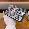 Electroplating love mirror iPhone16promax mobile phone case rhinestone Apple 15 for 14 glitter 13 Pro New