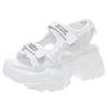 Sandali da donna 8 cm con plateau suola spessa scarpe con plateau sandali scarpe estive casual beige nero comode