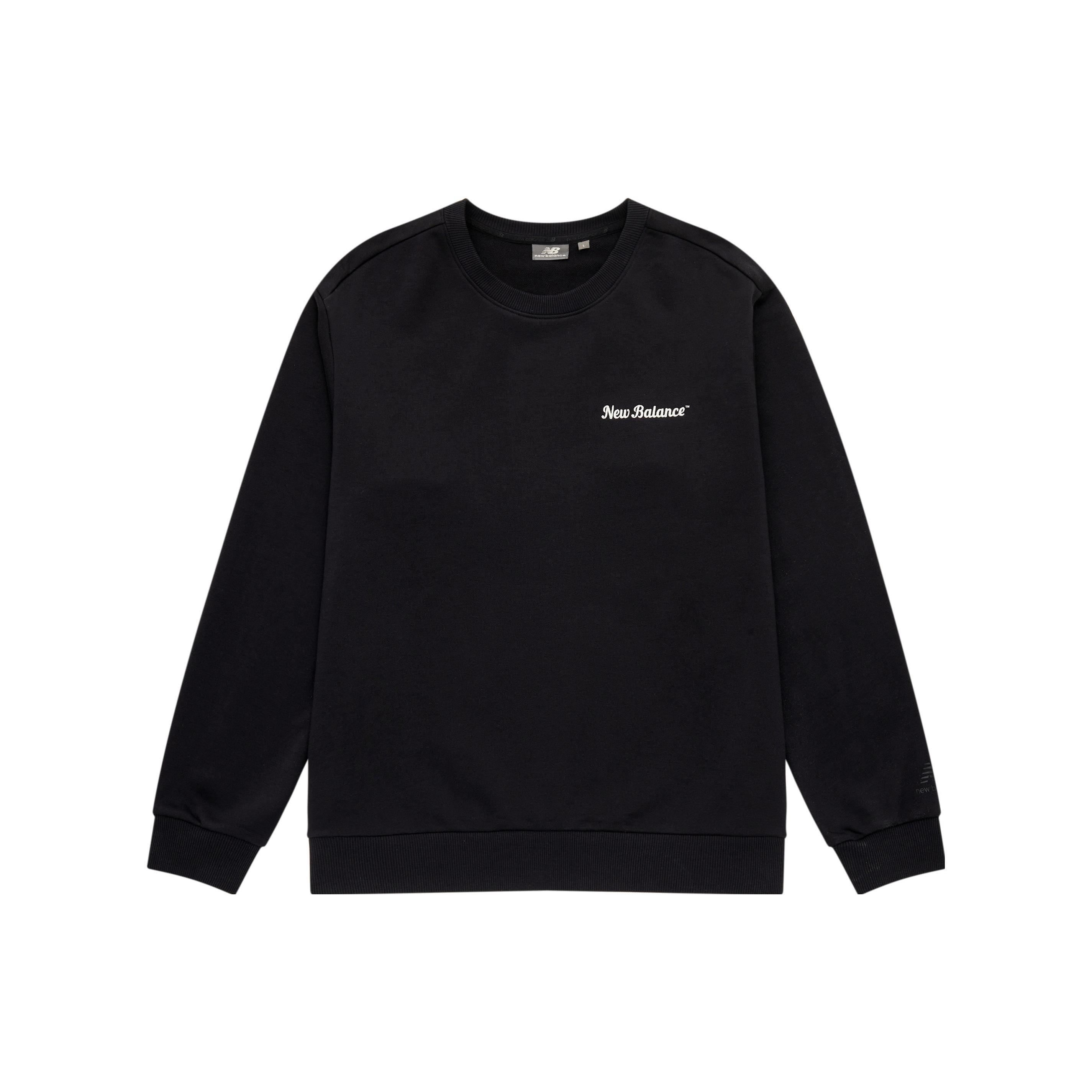 New Balance Sport Sweatshirt Asia Sizing Black White Unisex 5CD38141-BK M