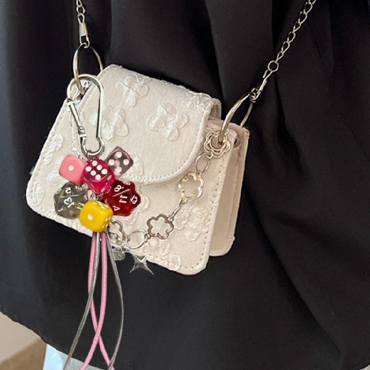 Stilvoller Handyhüllen-Anhänger Würfel Hängender Charm Mehrzweck-Würfel Amulett Rucksackzubehör Modeschmuck für Geldbörse
