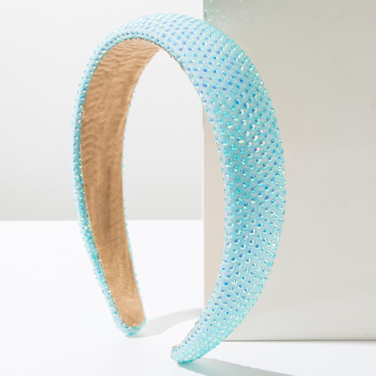 

Новая повязка на голову с широкими полями, инкрустированная бриллиантами, полностью бриллиантовая, блестящая, трендовая, для вечеринок, простая, подходящая ко всему, аксессуары для волос