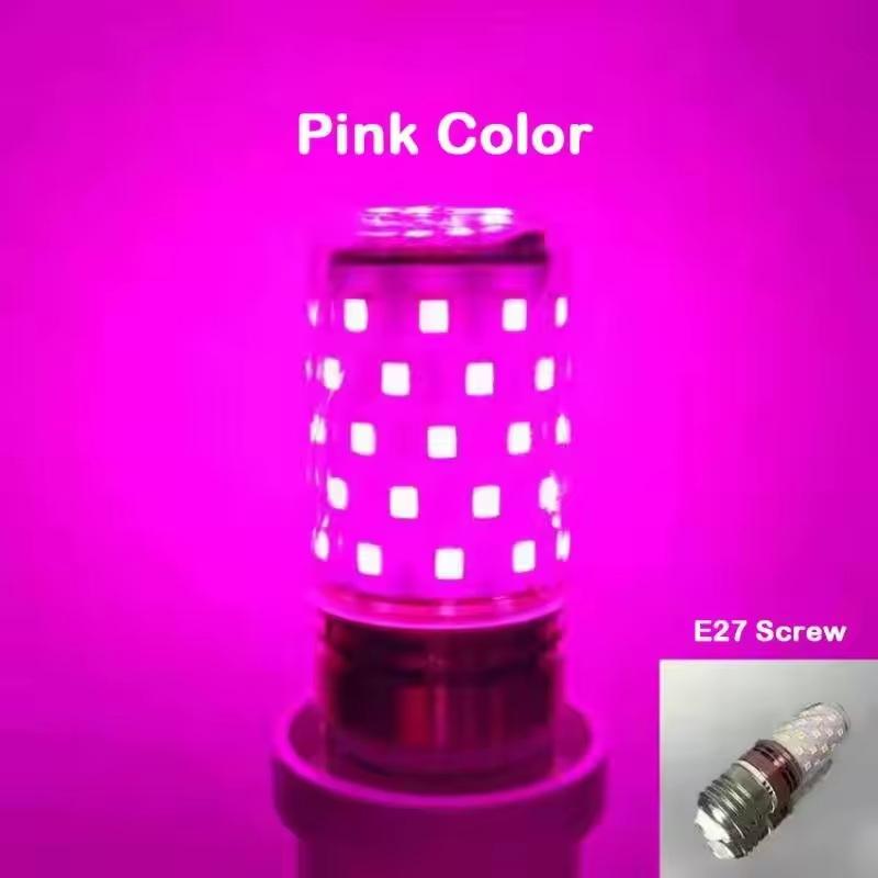 Bulb E27 Led Colorful Corn Bulb 12W Pink Red Blue Green Purple Golden 7Colors Lamp Ac 220V Bulb Chandelier Decoration