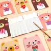 4Pcs Mini Cute 3D Animal Shape Notebooks Daily Thick Writing Paper Notebooks Cartoon Memo Notebook for School Office