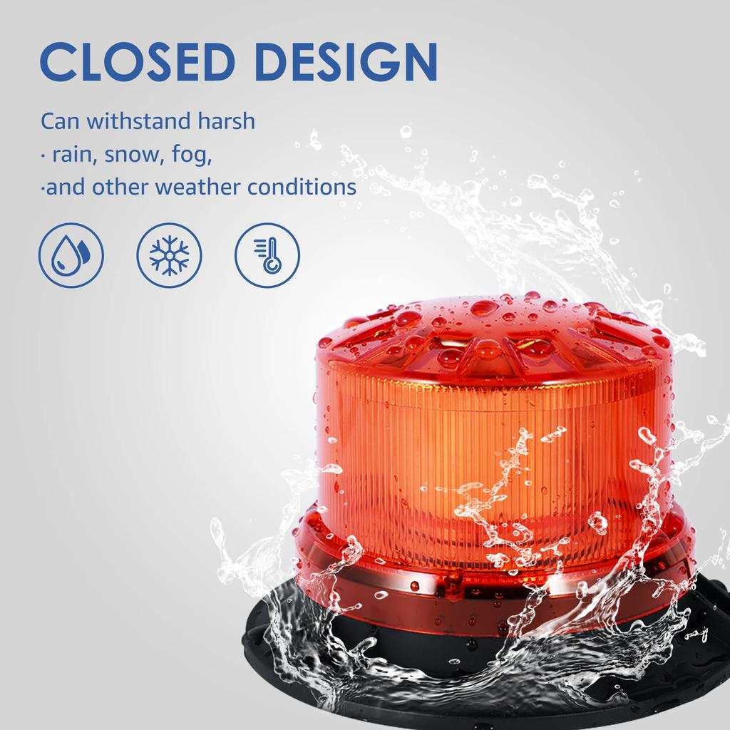 LED Warnleuchten 12 bis 24V 48 LED Blinkende Warnleuchten Wasserdicht Sicherheit Hohe Helligkeit LED Notfall-Blinklicht