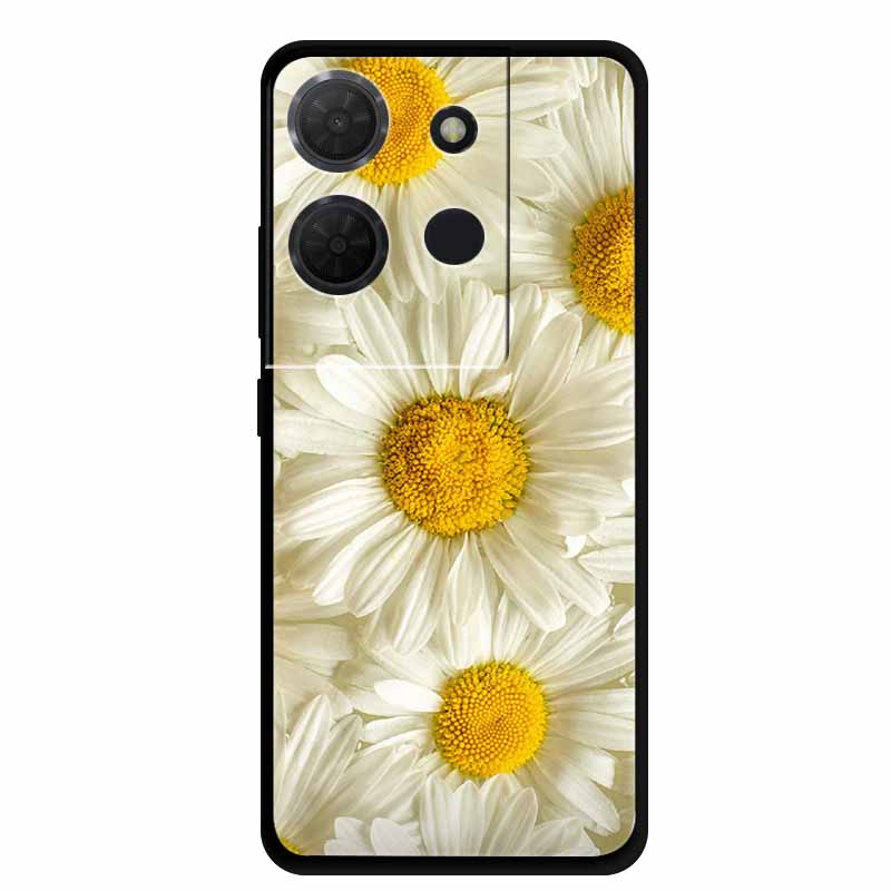 Cover For TCL 503 TPU Silicone Phone Case Flower Blossoms Para Capa Bumper Funda TCL503 Soft Protector Fashion Shockproof Bumper
