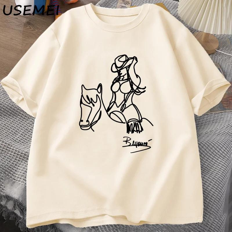 Beyonce Renaissance World Tour T-shirt Men Women Cotton Print T-shirt Summer Casual Short Sleeve Tee Shirt Fans Clothes