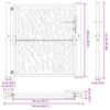 Garden Gate Black 100 X 100 Cm Steel Trace Design