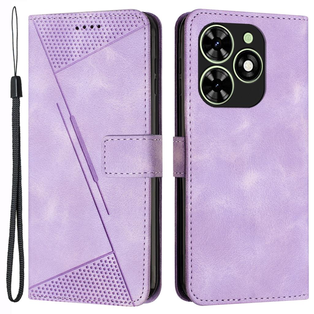 For Infinix Smart 8 4G PU Leather Case Folio Bookstytle Phone Cover with Strap