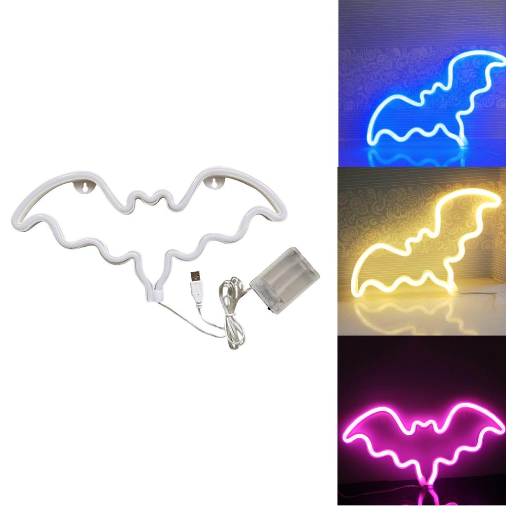 Halloween  Neon Sign Halloween LED  Neon Light Sign For Wall Decor  Shape Lamp With tery Or USB Powered For Halloween Party,Bar,Room Décor