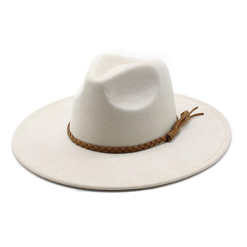 Nuevo, sombrero de copa de gamuza para hombres y mujeres, sombrero de ala ancha para pareja, sombrero de copa de corazón de melocotón, sombrero de caballero