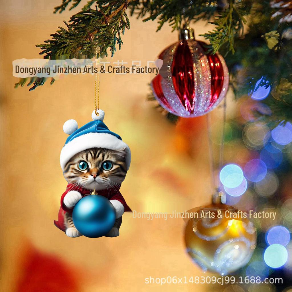 Christmas Cat Car Pendant Decoration