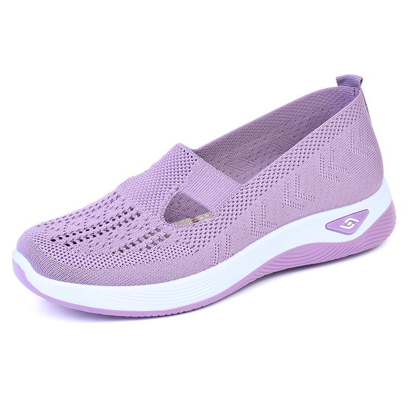 Breathable Plus Size Women's Mesh Casual Shoes - Comfortable Footwear for Middle-Aged & Elderly Moms