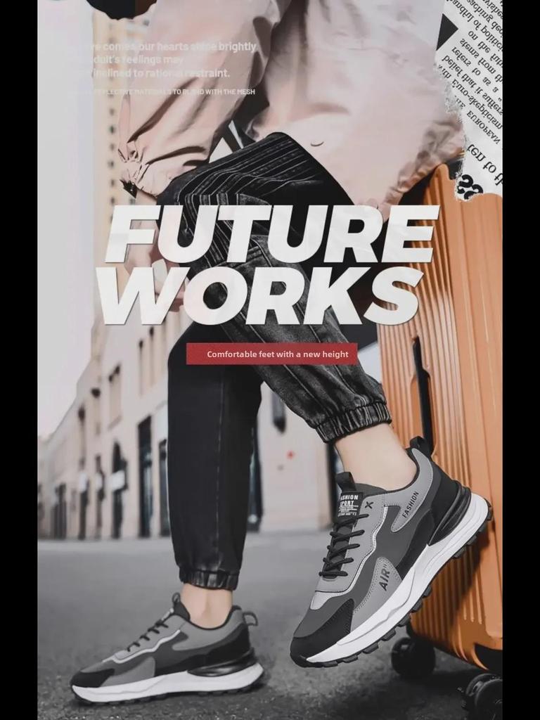 2024 Herr Vattentäta Halkfria Sportskor i Läder: Ledigt & Trendigt för Höst- & Sommarjobb