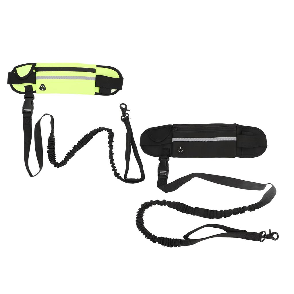 Hundelaufleine-Gürteltasche, reflektierende elastische Nylon-Hundeleine, Hüfttasche für Spaziergänge im Freien