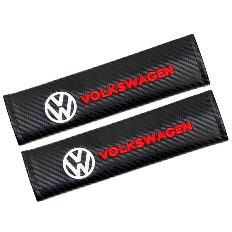 W149-2pcs Carbon Fiber Cotton Protection Cover Case For  Volkswagen GOLF 5 Tiguan Polo Golf 6 Golf 7 Jetta Car Styling