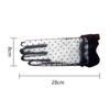 1 Pair Women Thin Short Tulle Gloves Stretchy Lace Spots Sheers Flexible Accessories Full Finger Short Gloves
