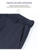 Men's Anti-Wrinkle Straight-Leg Business Trousers with Slight Stretch and Warm Plush Lining