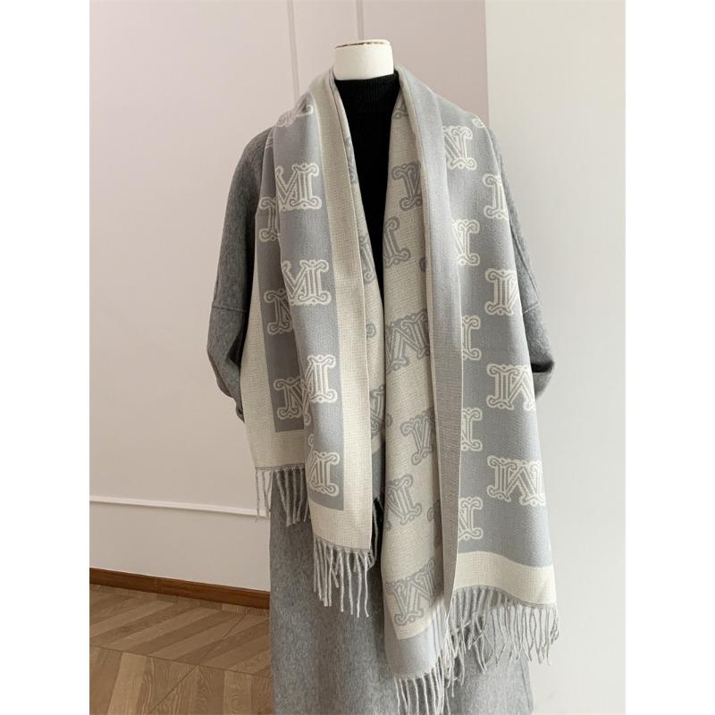 

scarf, air conditioner shawl, dual-purpose women s autumn and winter thick warm double-sided cape, versatile soft waxy scarf 190cm or more